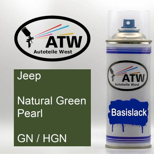 Jeep, Natural Green Pearl, GN / HGN: 400ml Sprühdose, von ATW Autoteile West.